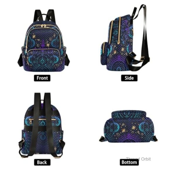 Small Quilted Polyester Backpack with Anti-Theft Pocket for Women Travel main image 7